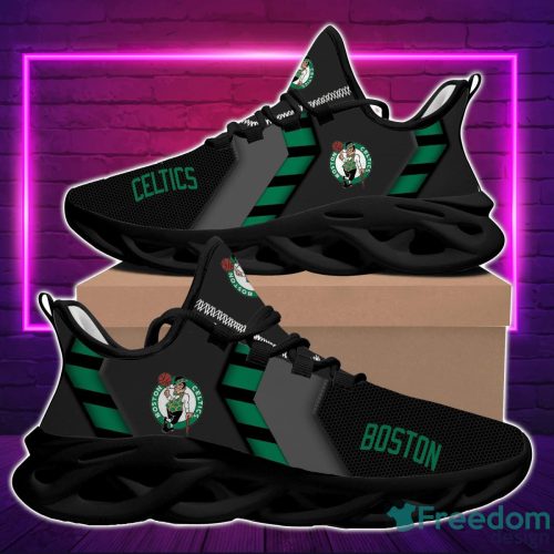 NBA Boston Celtics Black Green Max Soul Shoes Sport Running Sneakers Fans Product Photo 2