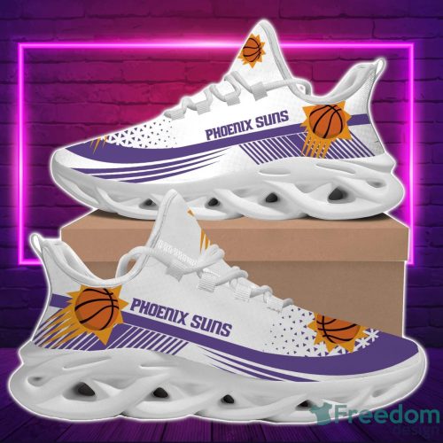 NBA Phoenix Suns White Purple Max Soul Shoes Sport Running Sneakers Fans Product Photo 1