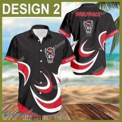 NC State Wolfpack 3D Hawaiian Shirt For Men Gifts New Trending Shirts Beach Holiday Summer - NCAA NC State Wolfpack 3D Hawaiian Shirt Pattern Style 2