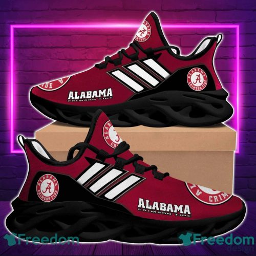 NCAA Alabama Crimson Tide White Striped Max Soul Shoes Sport Running Sneakers Fans Product Photo 1