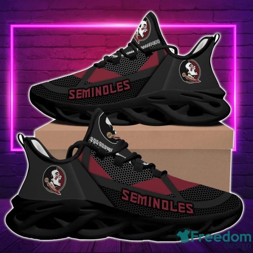 NCAA Florida State Seminoles Black Garnet Max Soul Shoes Sport Running Sneakers Fans Product Photo 2