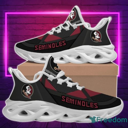 NCAA Florida State Seminoles Black Garnet Max Soul Shoes Sport Running Sneakers Fans Product Photo 1