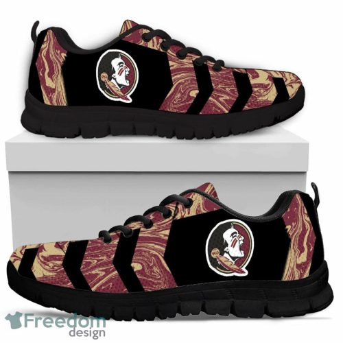 NCAA Florida State Seminoles Black Garnet Sneakers Running Shoes For Men And Women Gift Product Photo 2