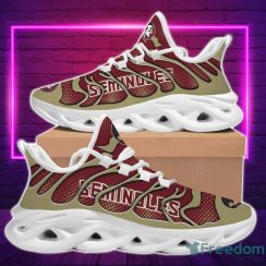 NCAA Florida State Seminoles Gold Garnet Max Soul Shoes Sport Running Sneakers Fans Product Photo 2