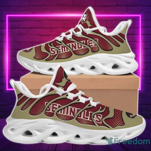 NCAA Florida State Seminoles Gold Garnet Max Soul Shoes Sport Running Sneakers Fans Product Photo 2