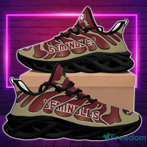 NCAA Florida State Seminoles Gold Garnet Max Soul Shoes Sport Running Sneakers Fans Product Photo 1