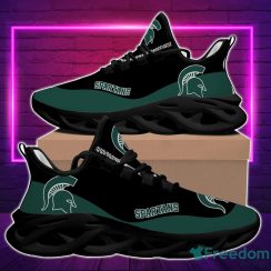 NCAA Michigan State Spartans Green Black Max Soul Shoes Sport Running Sneakers Fans Product Photo 2