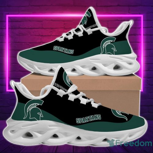 NCAA Michigan State Spartans Green Black Max Soul Shoes Sport Running Sneakers Fans Product Photo 1