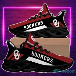 NCAA Oklahoma Sooners Crimson Black Max Soul Shoes Sport Running Sneakers Fans Product Photo 2