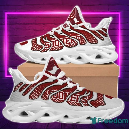 NCAA Oklahoma Sooners Crimson White Max Soul Shoes Sport Running Sneakers Fans Product Photo 2