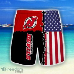 New Jersey Devils Beach Short Gift For Men US Flag Printed