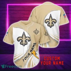 New Orleans Saints Personalized Name 3D Baseball Jersey Shirt For Fans