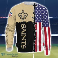 New Orleans Saints US Flag 3D Printing T-Shirt Hoodie Sweatshirt For Fans Product Photo 3