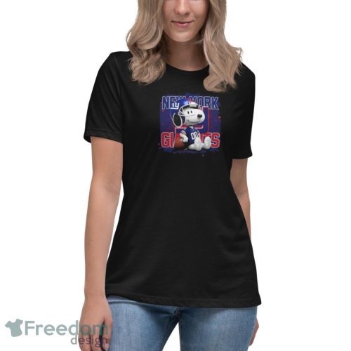 New York Giants Mix Snoopy Shirt - Women's Relaxed Short Sleeve Jersey Tee