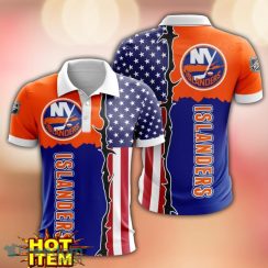 New York Islanders US Flag 3D Polo Shirt Golf Polo Shirt Men Gift