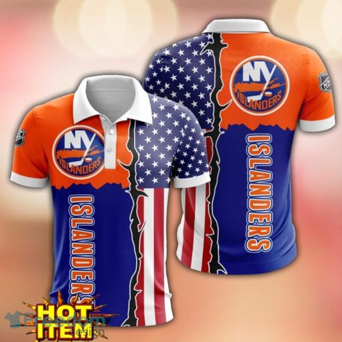 New York Islanders US Flag 3D Polo Shirt Golf Polo Shirt Men Gift Product Photo 1