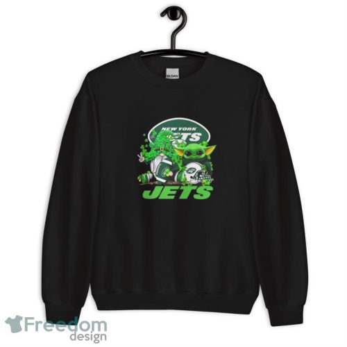 New York Jets Baby Yoda Happy St.Patrick’s Day Shamrock Shirt - Unisex Crewneck Sweatshirt