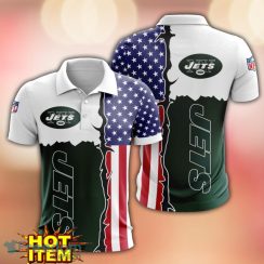 New York Jets US Flag 3D Polo Shirt Golf Polo Shirt Men Gift