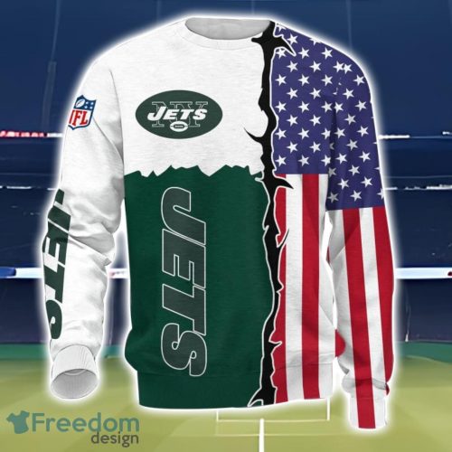 New York Jets US Flag 3D Printing T-Shirt Hoodie Sweatshirt For Fans Product Photo 3