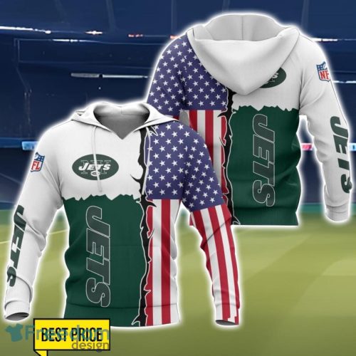 New York Jets US Flag 3D Printing T-Shirt Hoodie Sweatshirt For Fans Product Photo 1