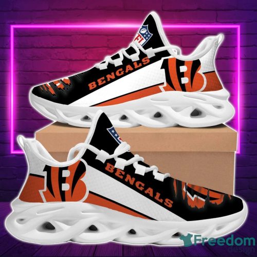 NFL Cincinnati Bengals Orange Black Max Soul Shoes Sport Running Sneakers Fans Product Photo 1