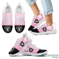 NFL Las Vegas Raiders Fight Breast Cancer Pink Running Shoes Sneakers For Men Women Product Photo 1