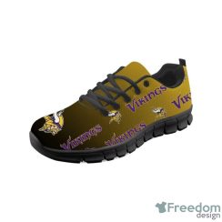 NFL Minnesota Vikings Black Yellow Sneakers For Men Women Running Shoes Product Photo 2