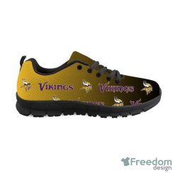 NFL Minnesota Vikings Black Yellow Sneakers For Men Women Running Shoes Product Photo 1