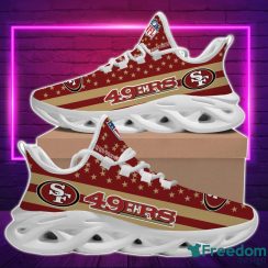 NFL San Francisco 49ers Red Golden Stars Max Soul Shoes Sport Running Sneakers Fans Product Photo 2