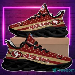 NFL San Francisco 49ers Red Golden Stars Max Soul Shoes Sport Running Sneakers Fans Product Photo 1