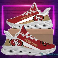 NFL San Francisco 49ers Red White Golden Curve Max Soul Shoes Sport Running Sneakers Fans