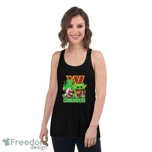 NFL Washington commanders st patrick’s day special gomes baby Yoda st patricks day shirt - Women's Flowy Racerback Tank