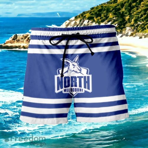 North Melbourne Kangaroos AFL Sport Custom Name Beach Shorts For Men Women Product Photo 2