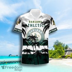 Oakland Athletics Coconut Tree Beach Pattern Pattern Hawaiian Shirt Summer Gift For Men Women Product Photo 2