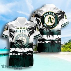 Oakland Athletics Coconut Tree Beach Pattern Pattern Hawaiian Shirt Summer Gift For Men Women Product Photo 1