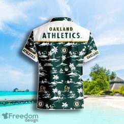 Oakland Athletics Tropical Coconut Tree Pattern Hawaiian Shirt Summer Gift For Men Women - Green Product Photo 3