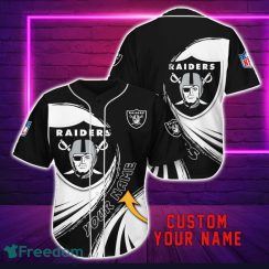 Oakland Raiders Personalized Name 3D Baseball Jersey Shirt For Fans