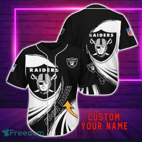 Oakland Raiders Personalized Name 3D Baseball Jersey Shirt For Fans Product Photo 1