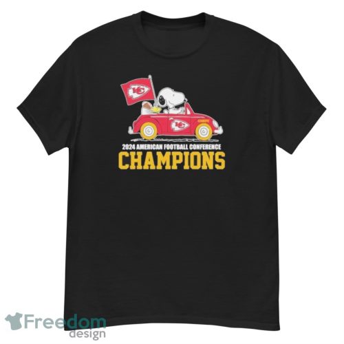 Official Official Peanuts Snoopy and Woodstock Kansas City Chiefs 2024 American football conference champions shirt - G500 Men’s Classic T-Shirt