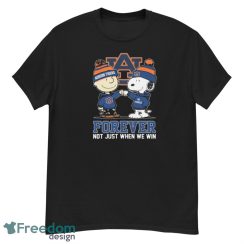 Official peanuts Charlie Brown And Snoopy Auburn Tigers Forever Not Just When We Win Shirt