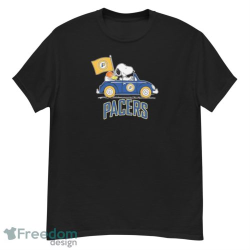 Official Peanuts Snoopy And Woodstock Drive car Indiana Pacers Basketball Shirt - G500 Men’s Classic T-Shirt