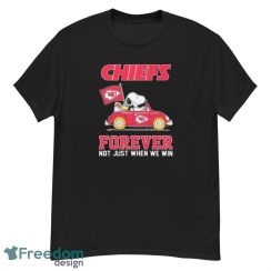 Official Peanuts Snoopy And Woodstock On Car Kansas City Chiefs Forever Not Just When We Win Shirt