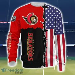 Ottawa Senators US Flag 3D All Over Printed T-shirt Hoodie Sweatshirt Product Photo 3