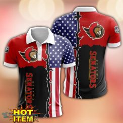 Ottawa Senators US Flag 3D Polo Shirt Golf Polo Shirt Men Gift