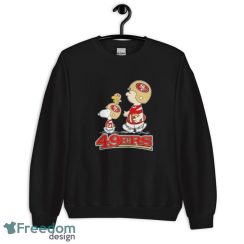Peanuts Charlie Brown Snoopy And Woodstock San Francisco 49ers Walking Shirt - Unisex Crewneck Sweatshirt