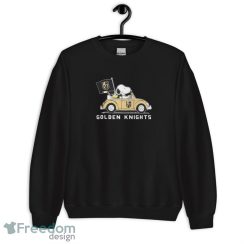 Peanuts Snoopy And Woodstock Vegas Golden Knights On Car Shirt - Unisex Crewneck Sweatshirt