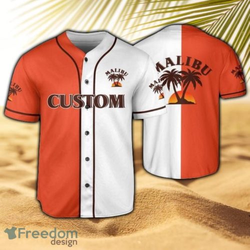 Personalized Beige Malibu Jersey Shirt For Beer Lovers Product Photo 1