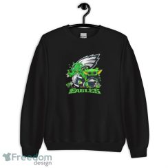 Philadelphia Eagles Baby Yoda Happy St.Patrick’s Day Shamrock Shirt - Unisex Crewneck Sweatshirt