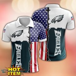 Philadelphia Eagles US Flag 3D Polo Shirt Golf Polo Shirt Men Gift