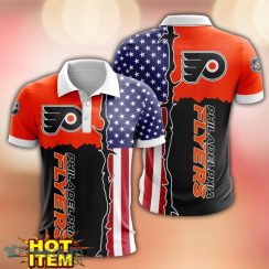 Philadelphia Flyers US Flag 3D Polo Shirt Golf Polo Shirt Men Gift